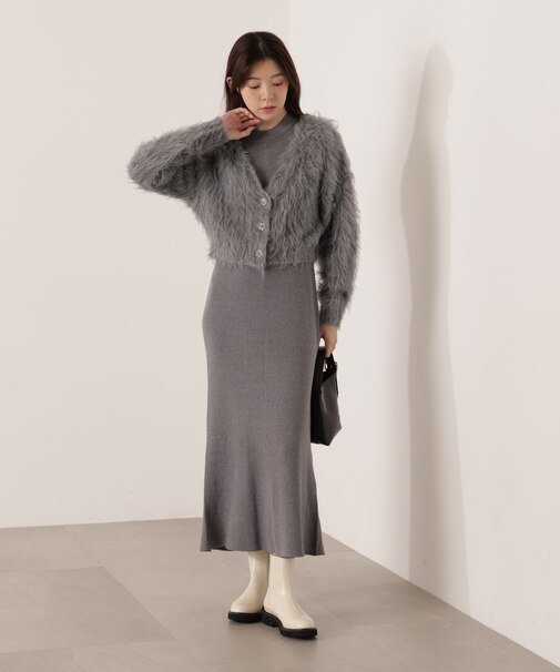 シャギーカーデニットセットアップ