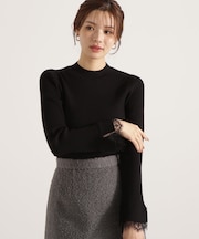 レースドッキングスリーブニット