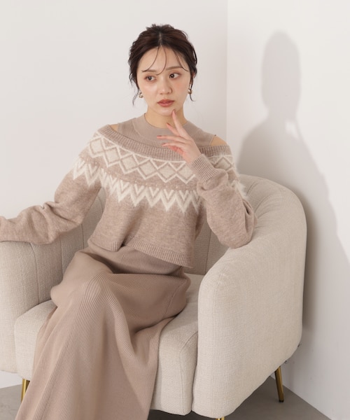 ノルディックニットSETUP ワンピース｜プロポーションボディ