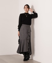 ラッフルディテールスカート
