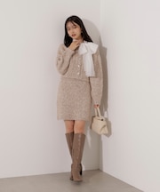 《EDIT COLOGNE》サイドリボンニットSETUP