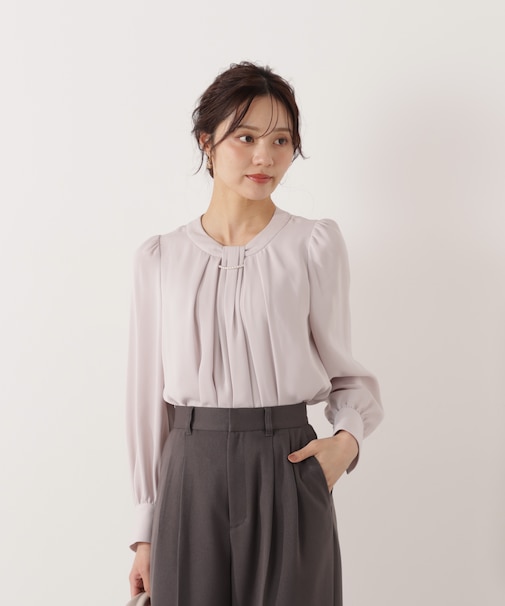 パール付きベーシックブラウス 26SS