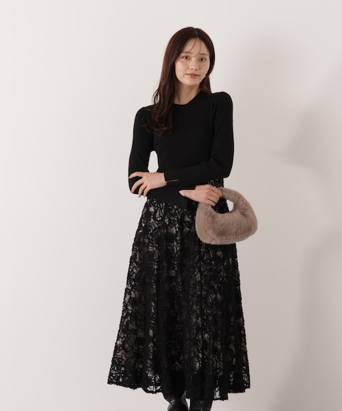 プロポーション ボディドレッシング（PROPORTION BODY DRESSING）/レースドッキングニットワンピース 26SS レースドッキングニットワンピース 26SS｜プロポーションボディ