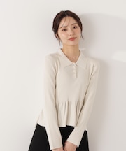<ハンドウォッシャブル>ペプラムポロニット 26SS
