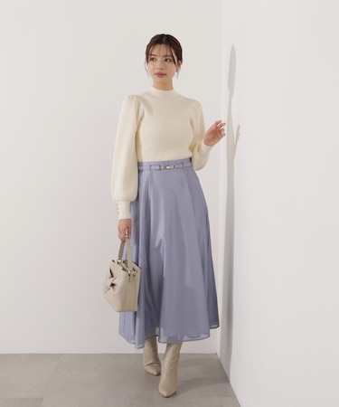 ビット付きシアーメッシュスカート