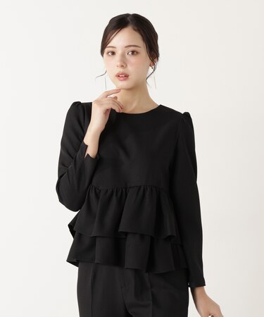ランダムヘムペプラムブラウス