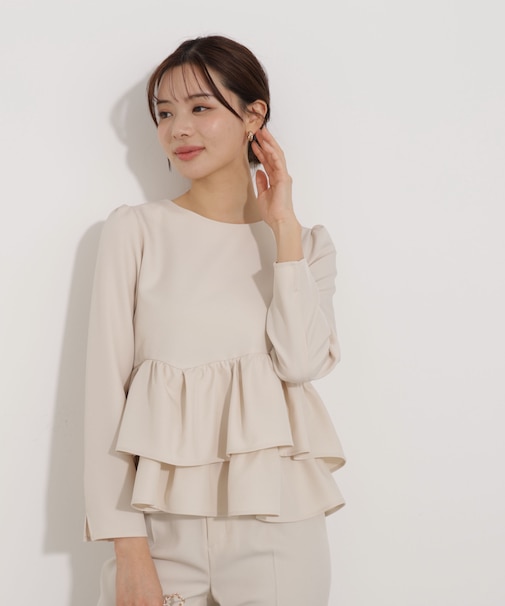 ランダムヘムペプラムブラウス
