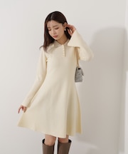 《EDIT COLOGNE》ポロミニニットワンピース