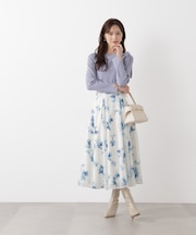 フラワープリントスカート