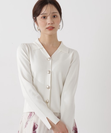 衿付き総針ニット