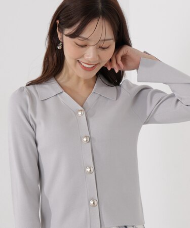 衿付き総針ニット