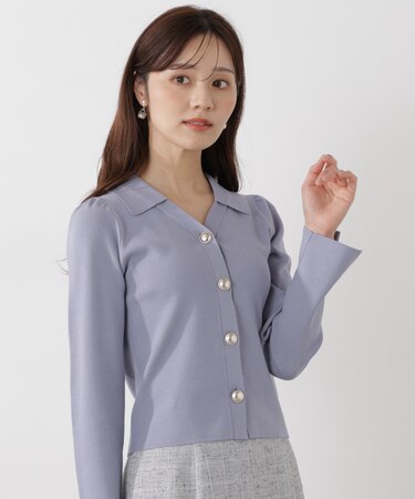 衿付き総針ニット