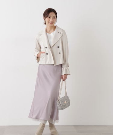 ナローサテンスカート