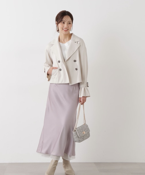 ナローサテンスカート