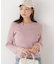 部分シアーフレアスリーブニットトップス