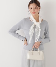 《EDIT COLOGNE》レーススカーフ付きリブニット