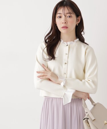 フリルショートカーディガン