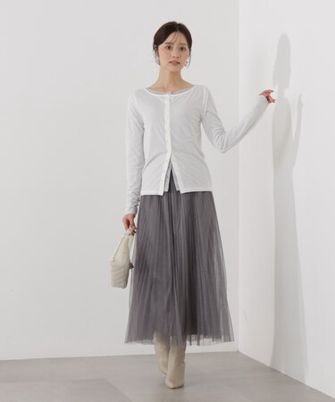 《EDIT COLOGNE》ラメプリーツスカート
