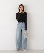 〈a／mie〉カーブデニムパンツ　26SS