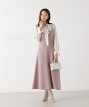 《EDIT COLOGNE》ラッフルタイドッキングワンピース