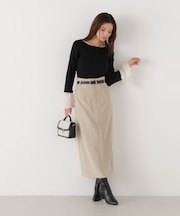 〈a／mie〉ベーシックナロースカート