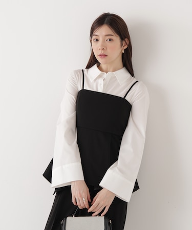 〈a／mie〉フレアースリーブシャツ　26SS