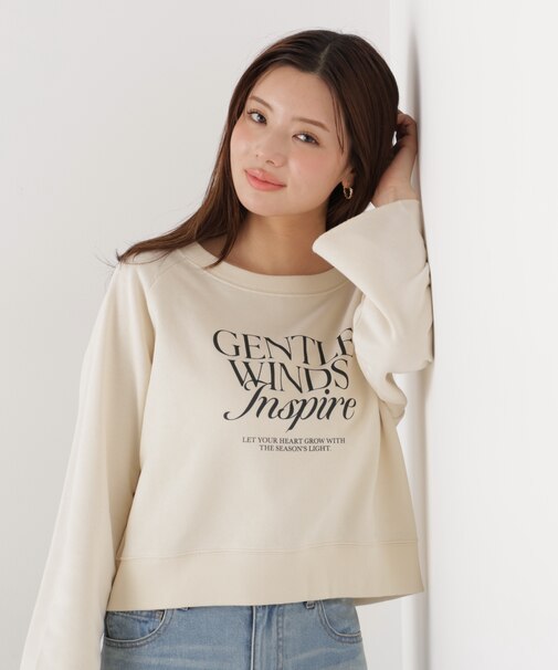 〈a／mie〉ラグランロゴトップス