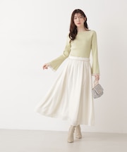 チェーン付きギャザースカート　26SS