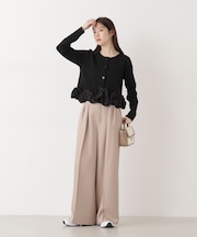 ビットハイウエストワイドパンツ