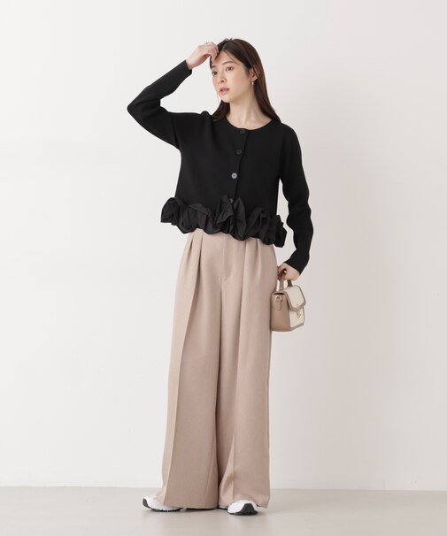 ビットハイウエストワイドパンツ