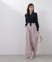 ビットハイウエストワイドパンツ