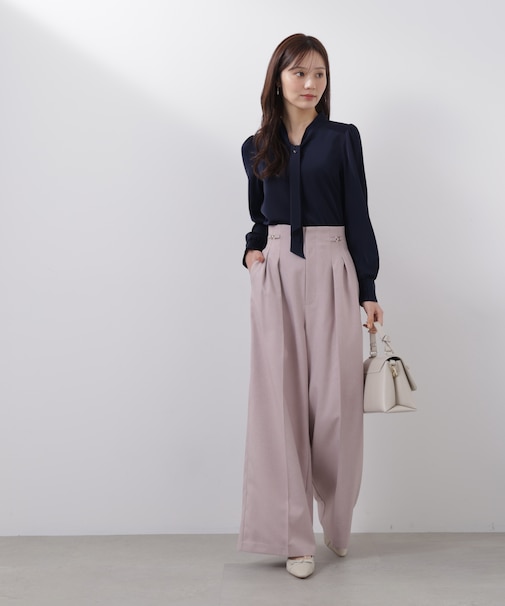 ビットハイウエストワイドパンツ