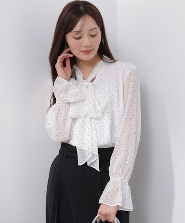 ビッグリボンブラウス