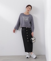 フロント釦ナロースカート