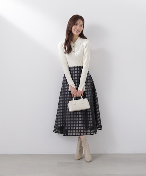 L＞ピンタックロングワンピース 26SS｜プロポーションボディ