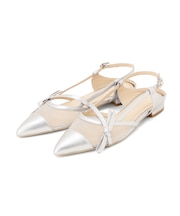 シアーリボンフラットシューズ