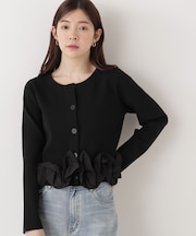 〈a/mie〉ホイップペプラムニット 26SS