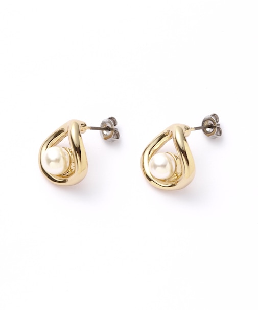 メタルパールピアス