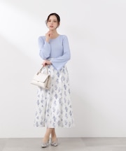 フラワープリントフレアスカート　26SS