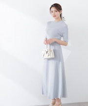 スカーフ付きニットワンピース