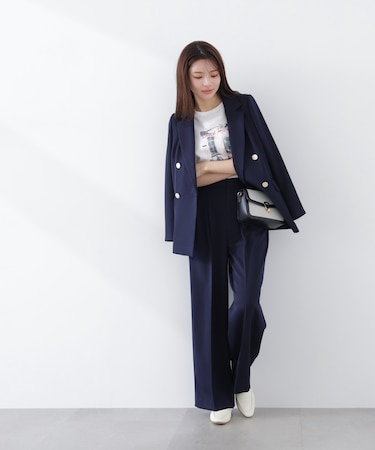 ＜セットアップ対応＞Wブレスト SETUP ワイドパンツ