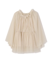 <明日香さんコラボ>チュールスリーブフレアブラウス