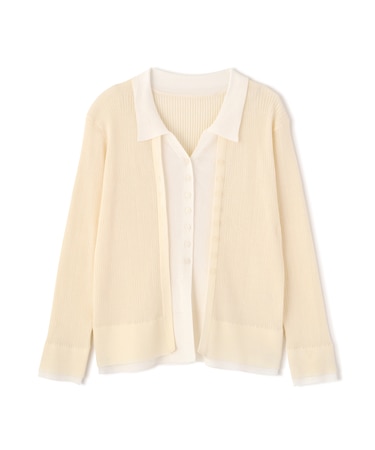 ＜今村朱里さんコラボ＞レイヤード風リブニット