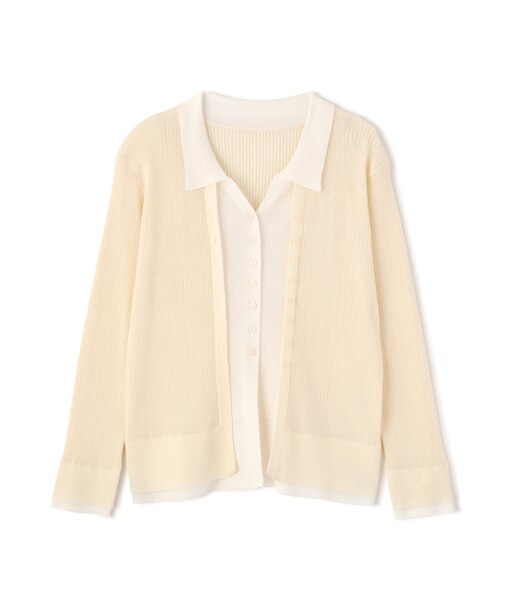 ＜今村朱里さんコラボ＞レイヤード風リブニット