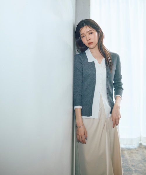 今村朱里さんコラボ＞レイヤード風リブニット 26SS｜プロポーション