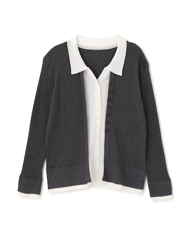 ＜今村朱里さんコラボ＞レイヤード風リブニット