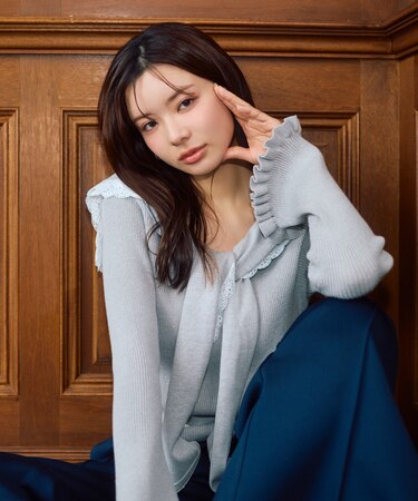 <新津のんさんコラボ>〈a/mie〉セーラーニット