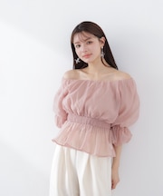 2wayオフショルフィッシュテールブラウス