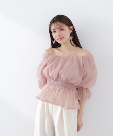 2wayオフショルフィッシュテールブラウス