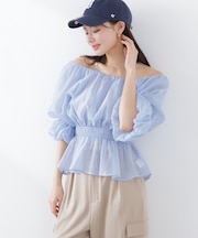 2wayオフショルフィッシュテールブラウス　26SS